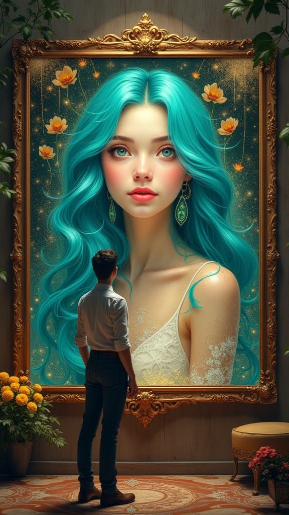 Enchanting Art Nouveau Portrait of a Woman