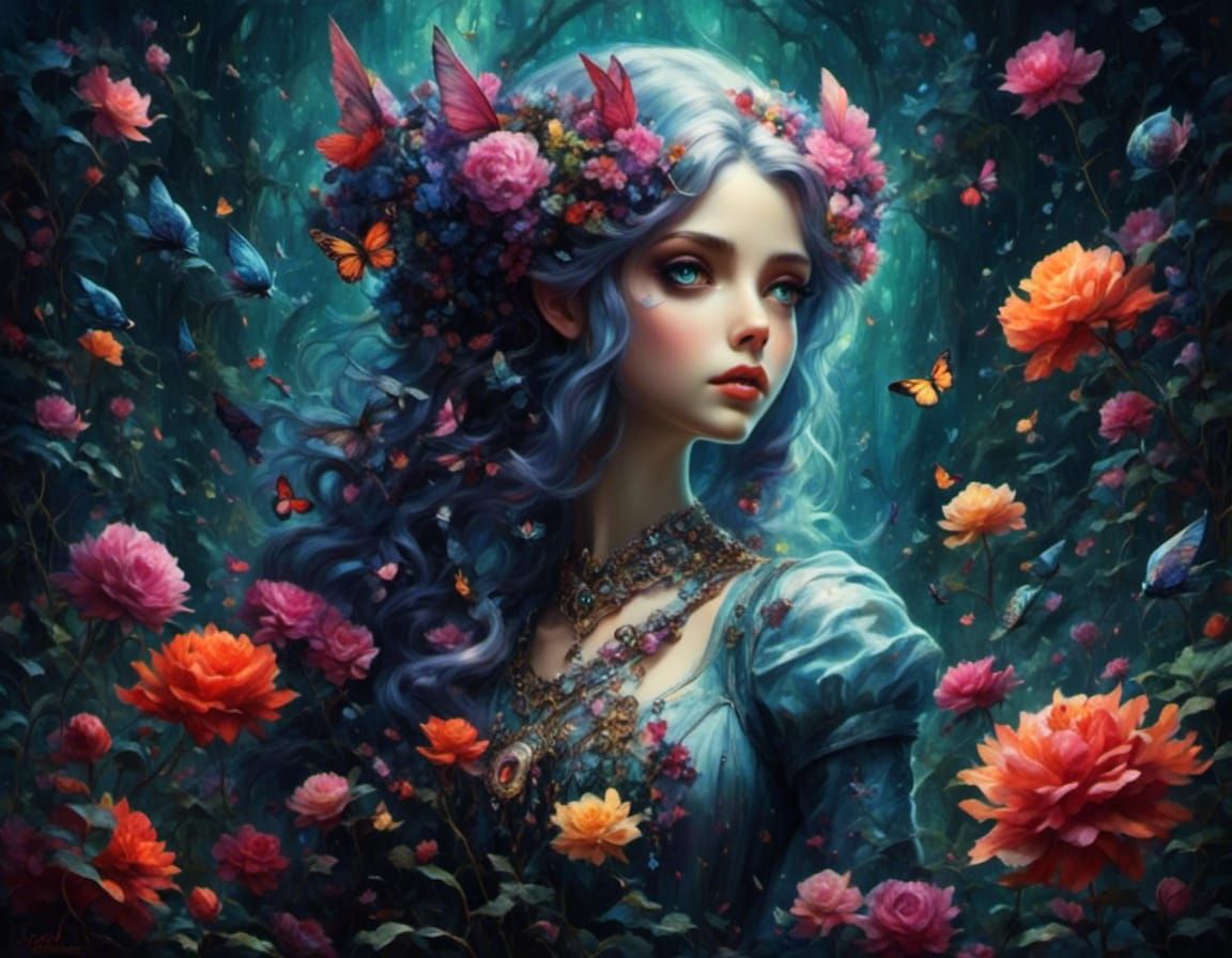 Dark Surreal Elf Finds Beauty in Shadows