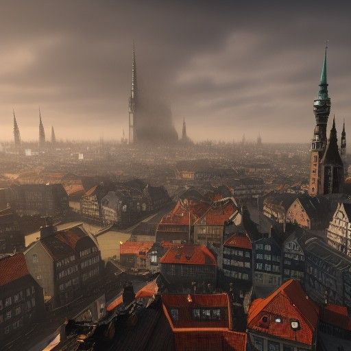 Detailed Matte Painting of Copenhagen in 8K