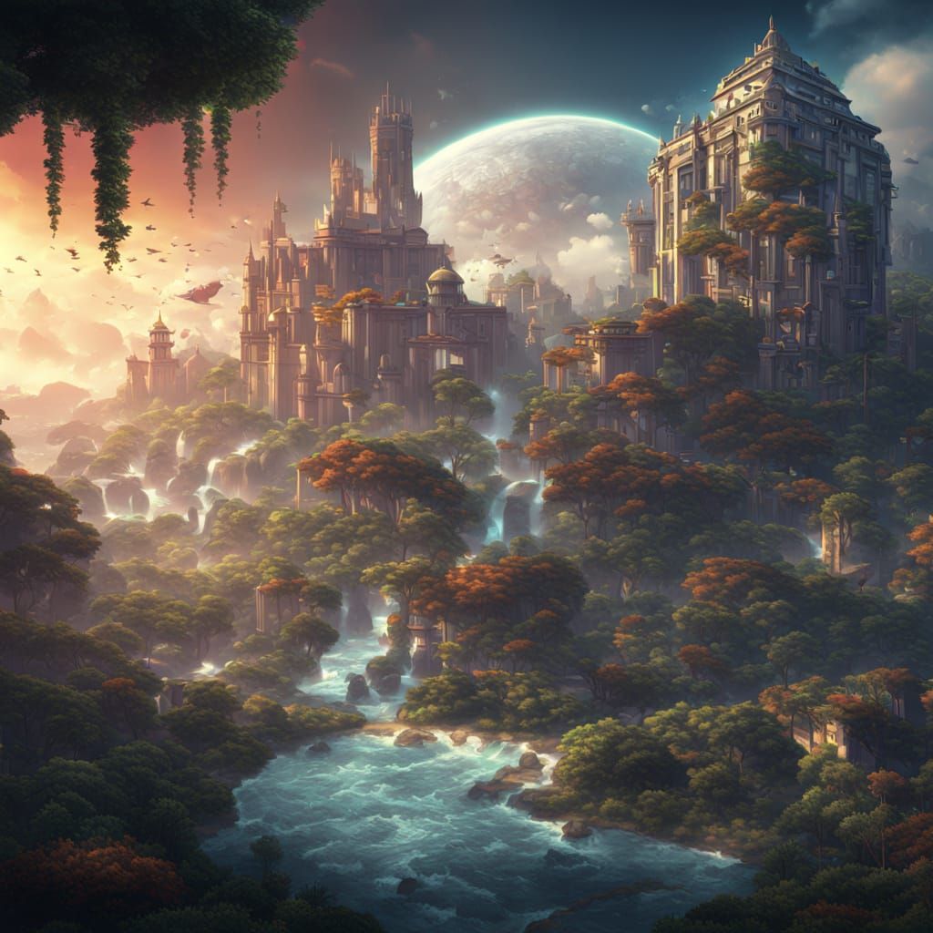 Surreal Dreamscapes Unfold in Vibrant Fantasy