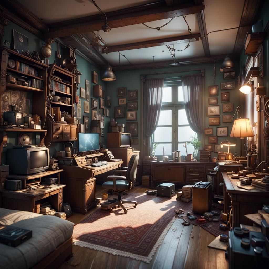 Insane Conspiracy Theorist Apartment in Cinematic 3D