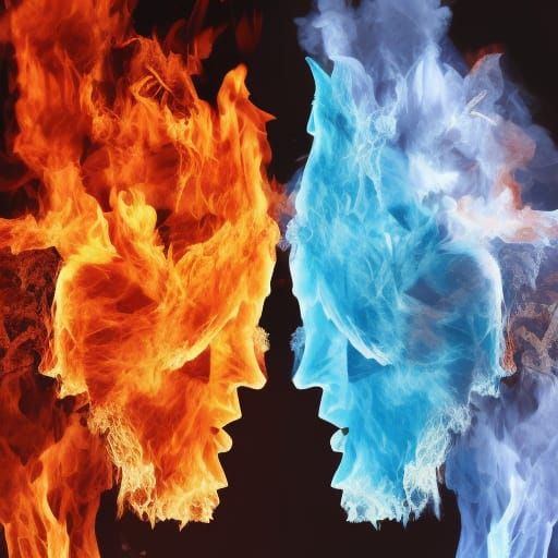 Elemental Balance: Fire and Ice Collision