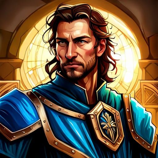Majestic Medieval Knight Portrait in Artgerm Style