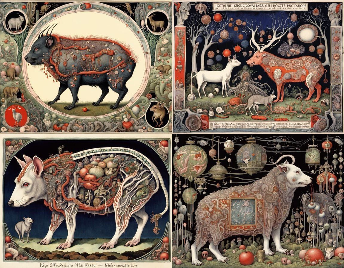 Surreal Cubist Anatomy in Deep, Mysterious Colors