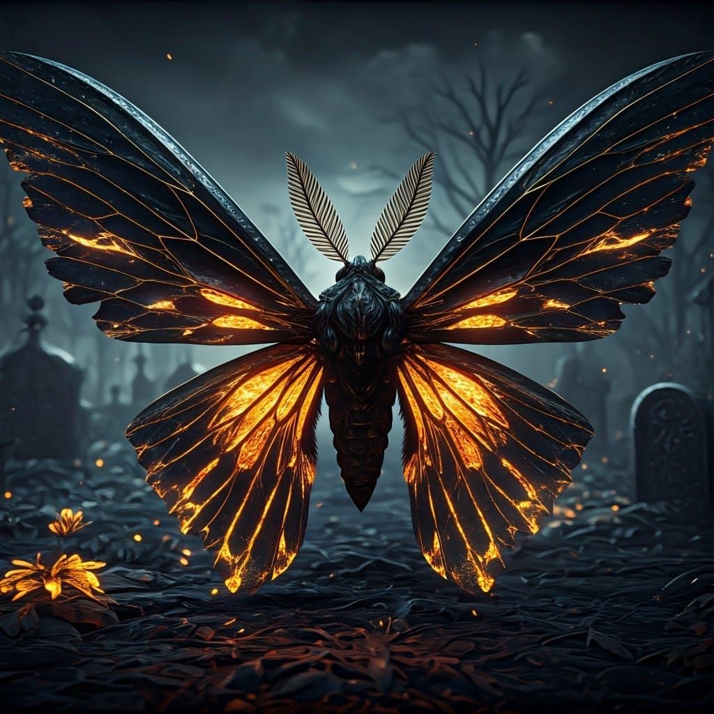 Macro shot of a Godlike Moth