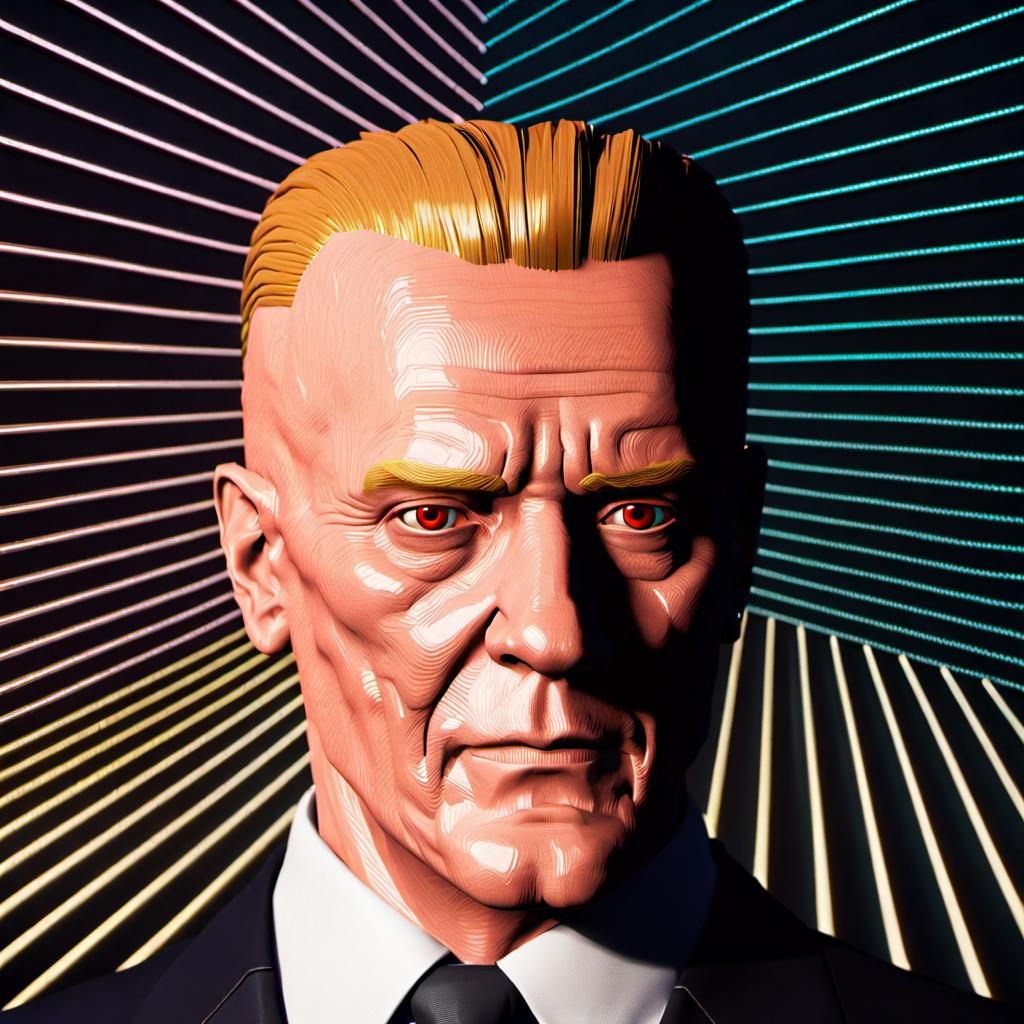 Ultra-Detailed 3D Render of Max Headroom