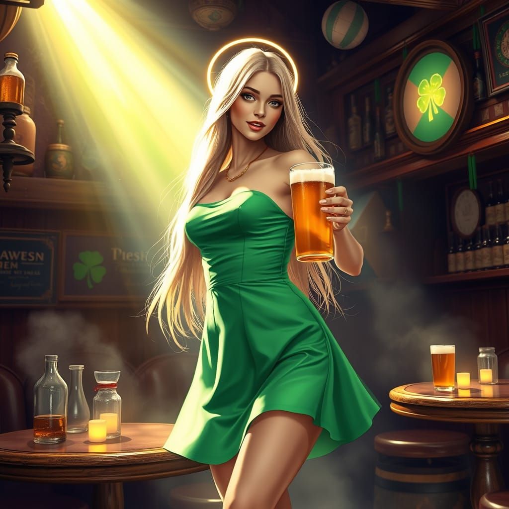 Dancing Maiden in Emerald Tavern