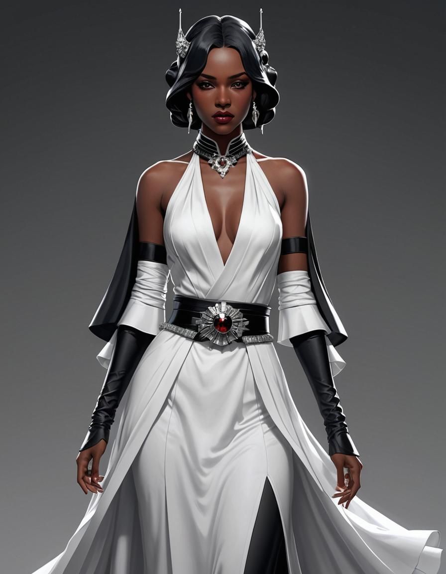 Star Wars Sith in 1930s White Suit, Anime Art