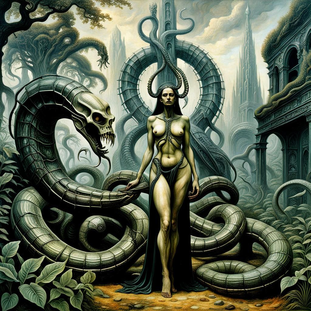 Eve Tempted in Eden: Biomechanical Art