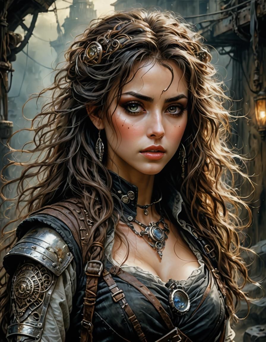 Luis Royo Style Portrait of a Post-Apocalyptic Beauty