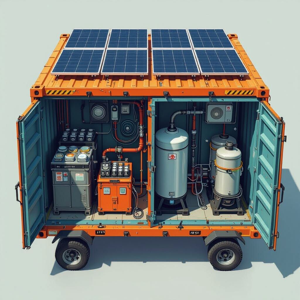 Detailed Matte Painting of a Mobile Utility Container