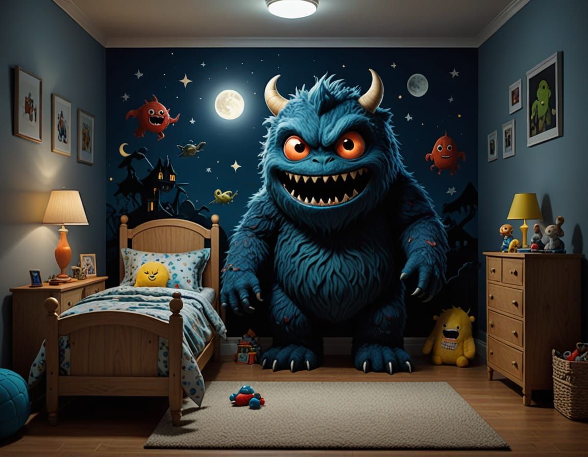 Fearsome Night Monster Invades a Child's Slumber