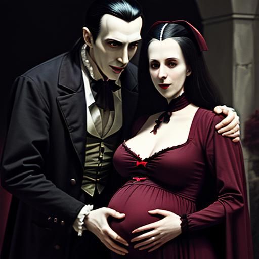 Dracula and Pregnant Wife in Hospital