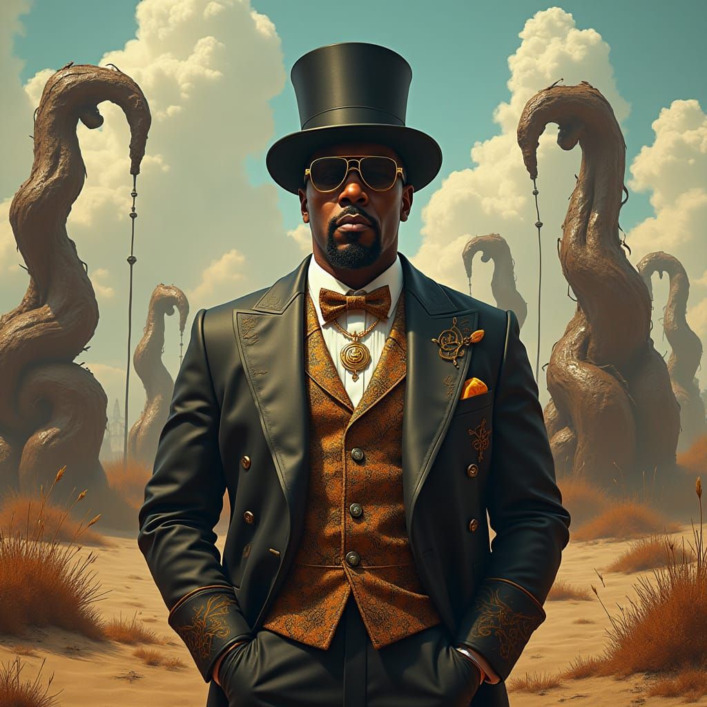 P Diddy as Oil Baron in Dreamlike Field