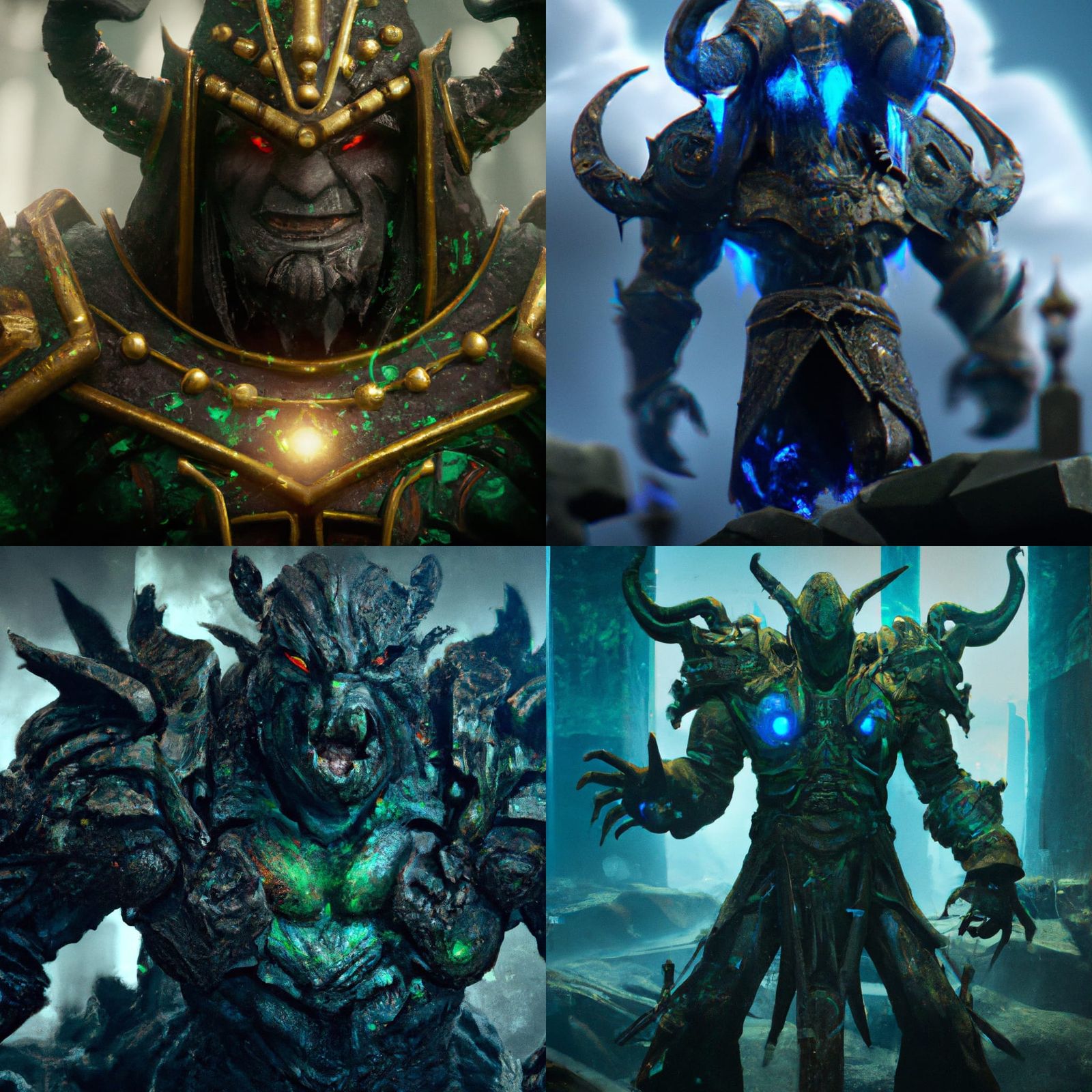 Menacing Dark Overlord: Detailed Matte Painting