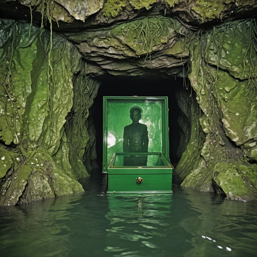 Pale Man in Coffin: Ocean Burial