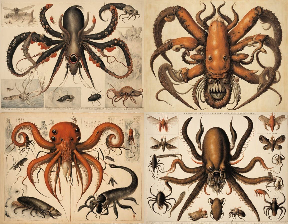 Mutant Creature Mashup in Surrealist Style