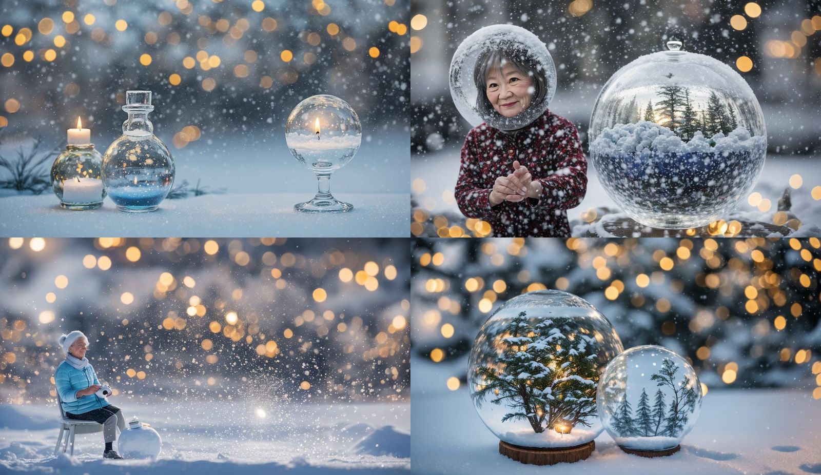 Timeless Beauty: Women in a Snow Globe