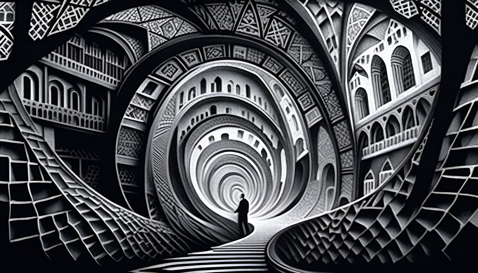 Enchanted Garden: Blossoms in Ethereal Spirals