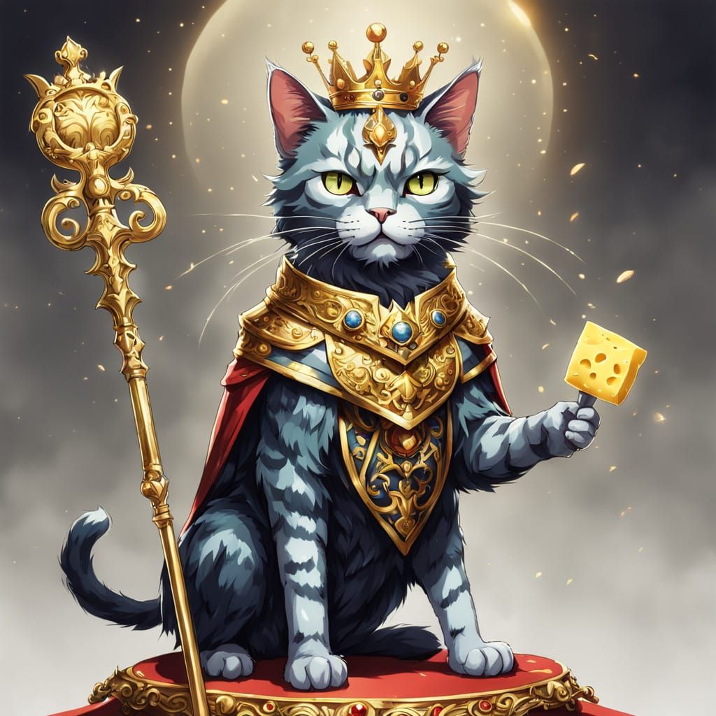 Majestic Anime Cat Monarch Reigns Supreme