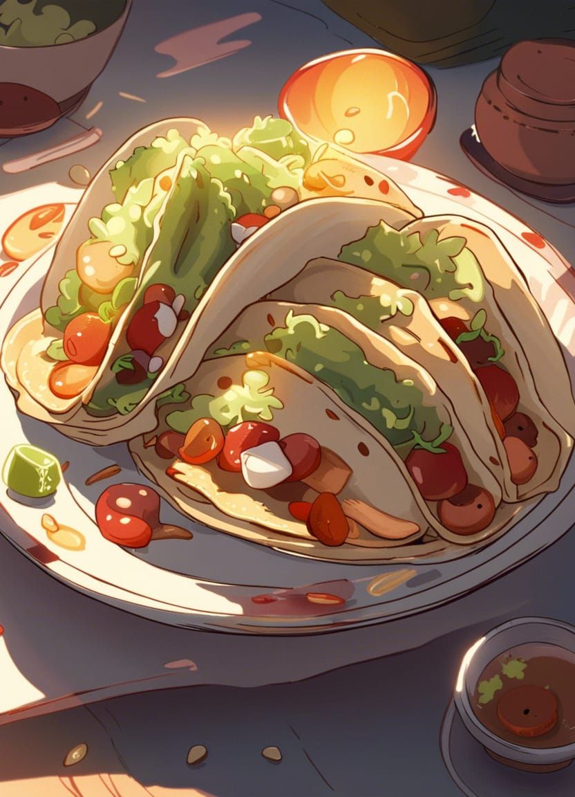 Anime Tacos with Studio Ghibli Lighting
