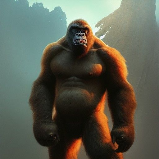 King Kong Concept Art in Unreal Engine 5 Style