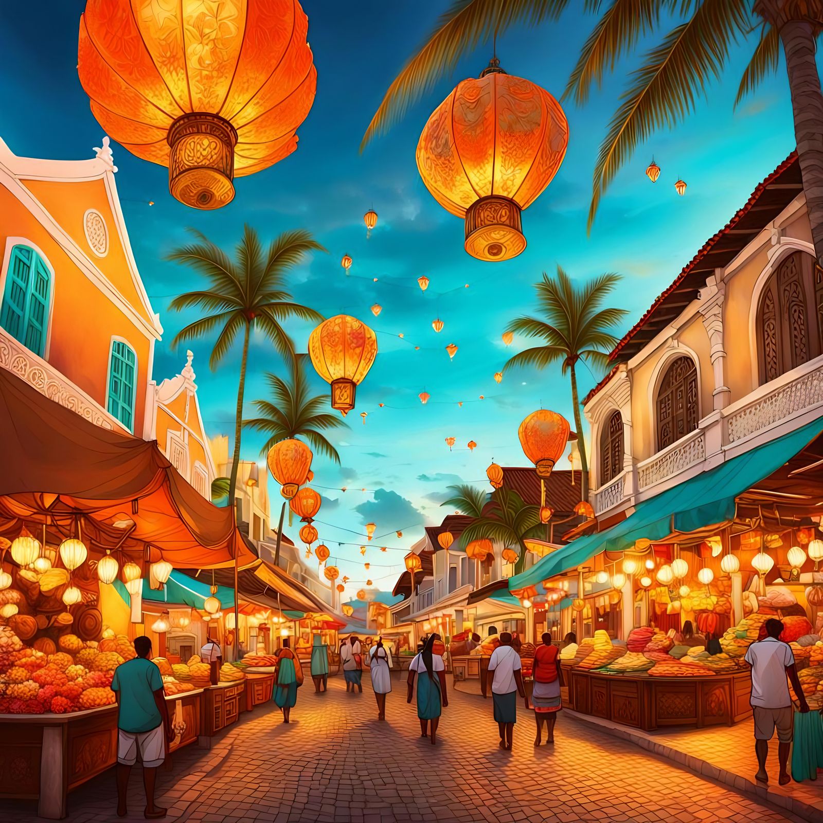 Oranjestad, Aruba: Detailed Matte Painting in Unreal Engine