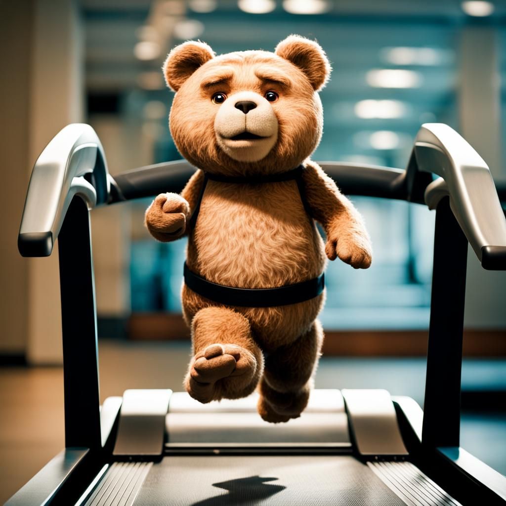 Ted Runs on Treadmill: Professional Photography