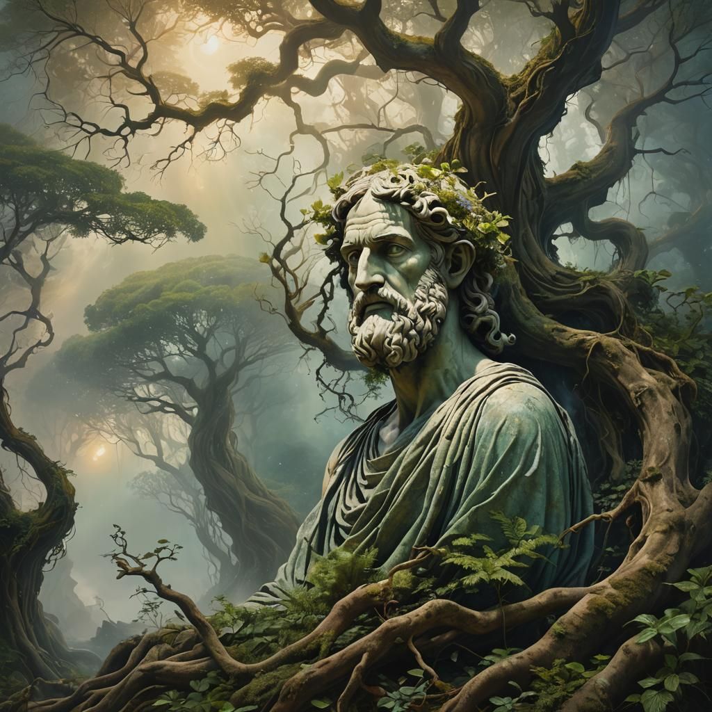 Philosopher in Mystical Dreamscape: Dutch Master Aesthetic