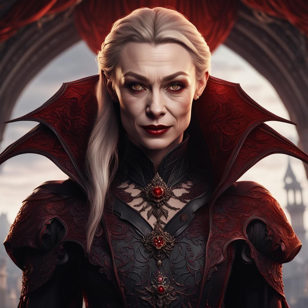 Female Vampire Matte Painting in Unreal Engine 5