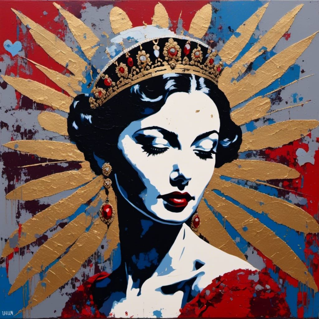 Surreal Woman in Mixed Media Collage