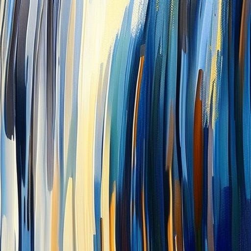 Abstract Painting with Vertical Brushstrokes