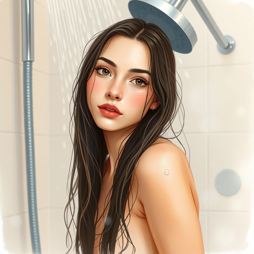 Ethereal Water Scene in Soft Dreamy Style