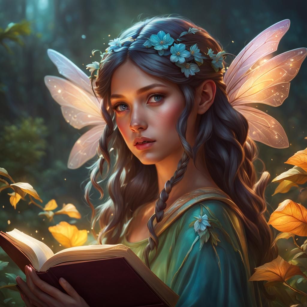 Enchanting Fairy Portrait in Hyperdetailed Digital Art Style