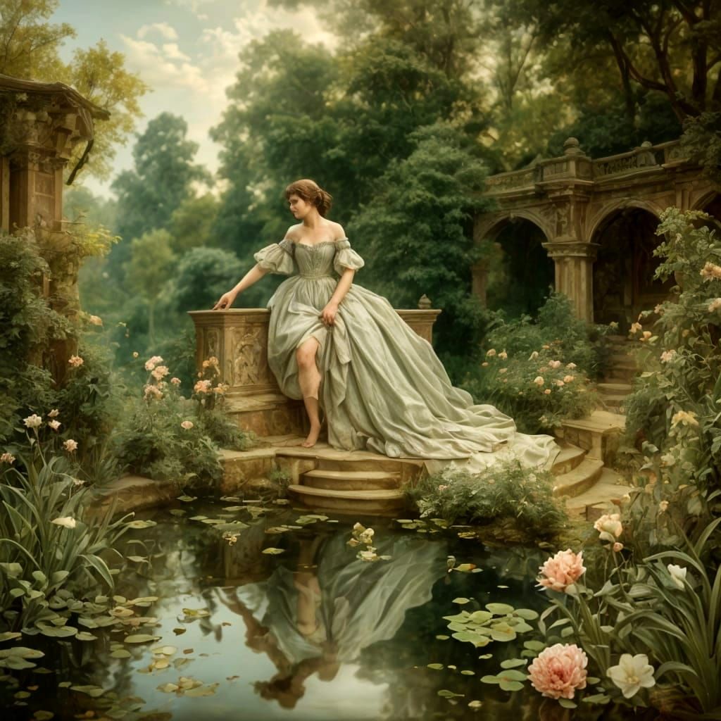 <lora:Stavronikita:1.0>A woman by a pond