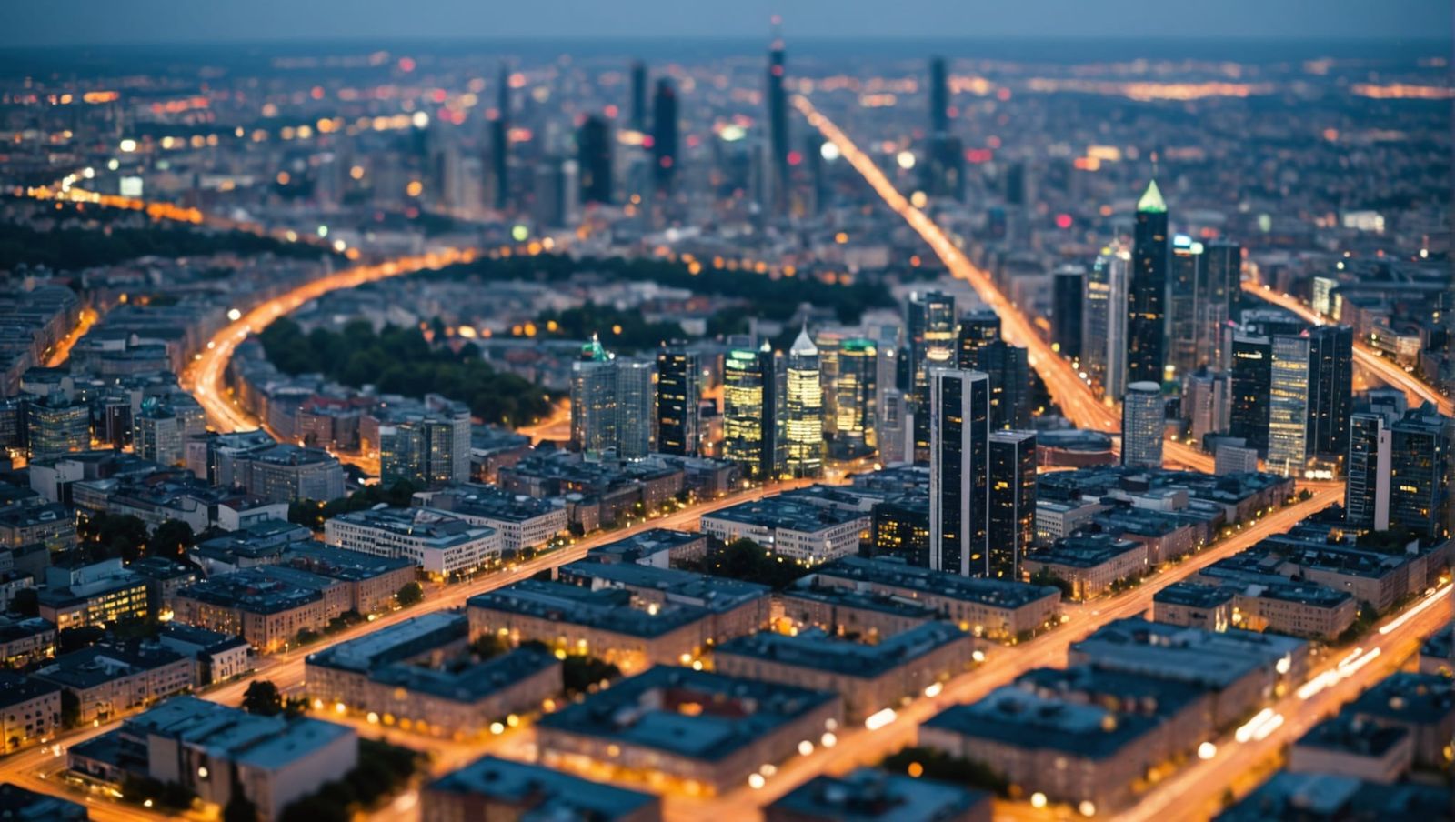 Futuristic Megacity Bird's-Eye View in 8K