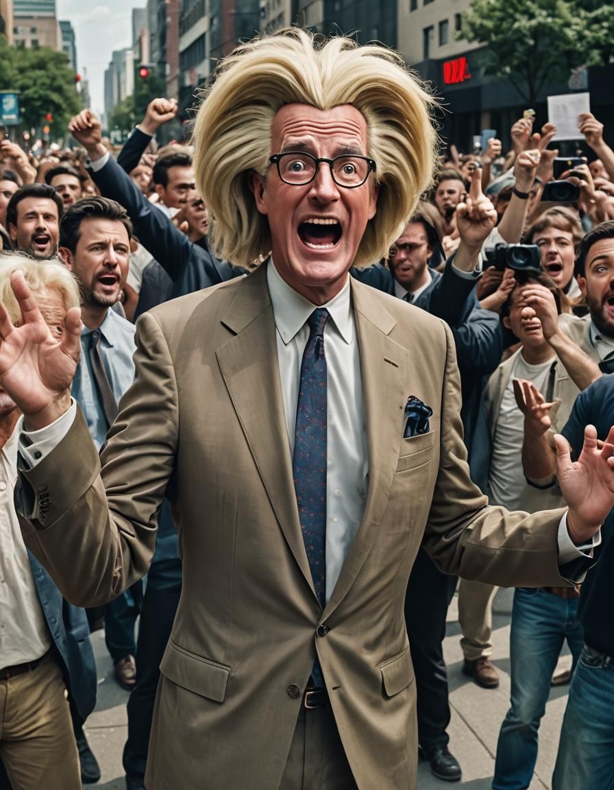 Cinematic Film Still: Colbert's Triumphant Victory