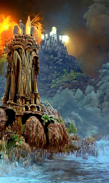 Majestic Corn Castle Landscape Painting