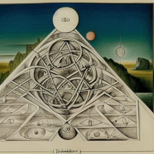 Occult Research Journal Page with Escher Influences