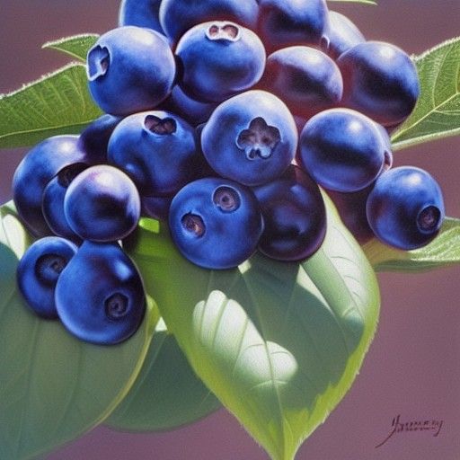 Blueberry Inflation: An Oil Painting Fantasy