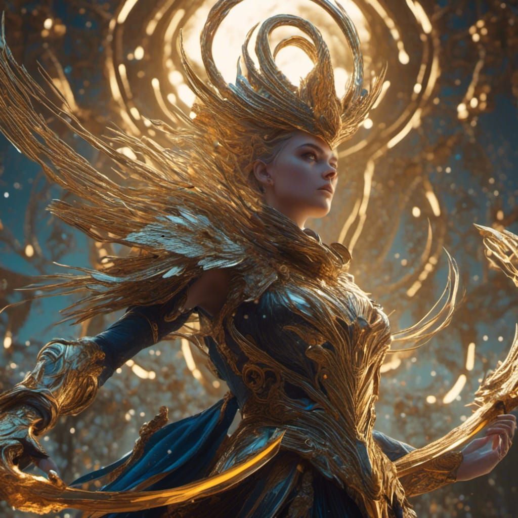 Athena Planning Battle: Detailed Fantasy Concept Art