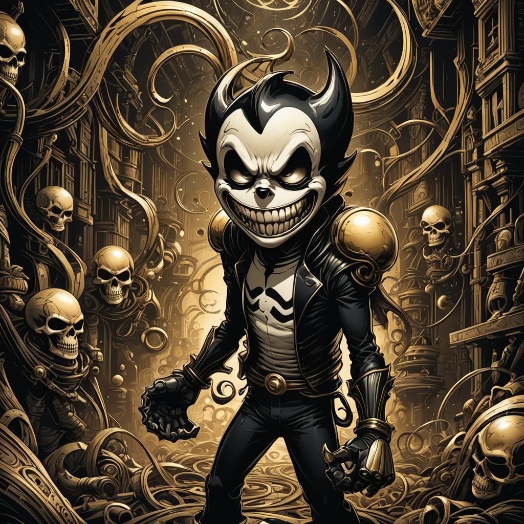 Bendy in Comic Book Art Style