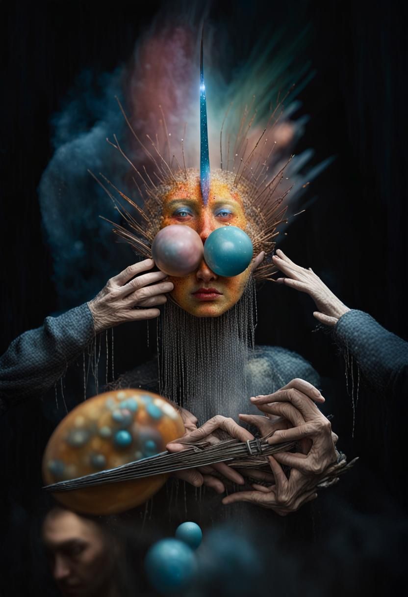 Magical Biological Prism Particles in Surreal Style