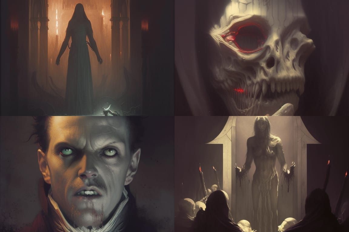 Sinister Horror Scene with Magic Elements