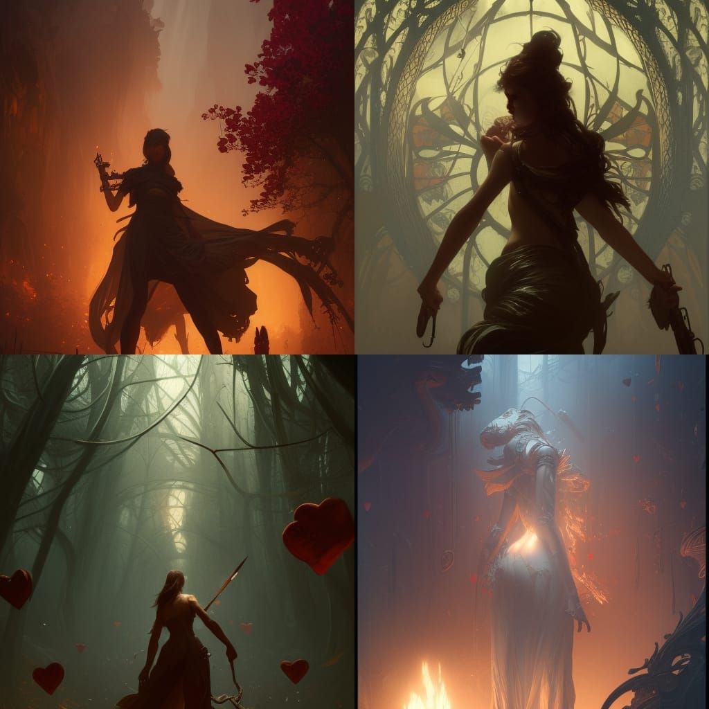 Dark Fantasy Valentine Concept Art in 8K