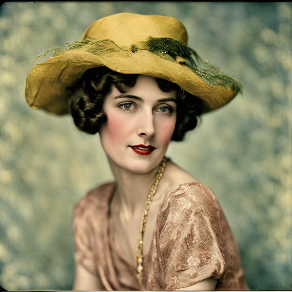 1925 Martha Lorber color photograph in the style of Nickolas...