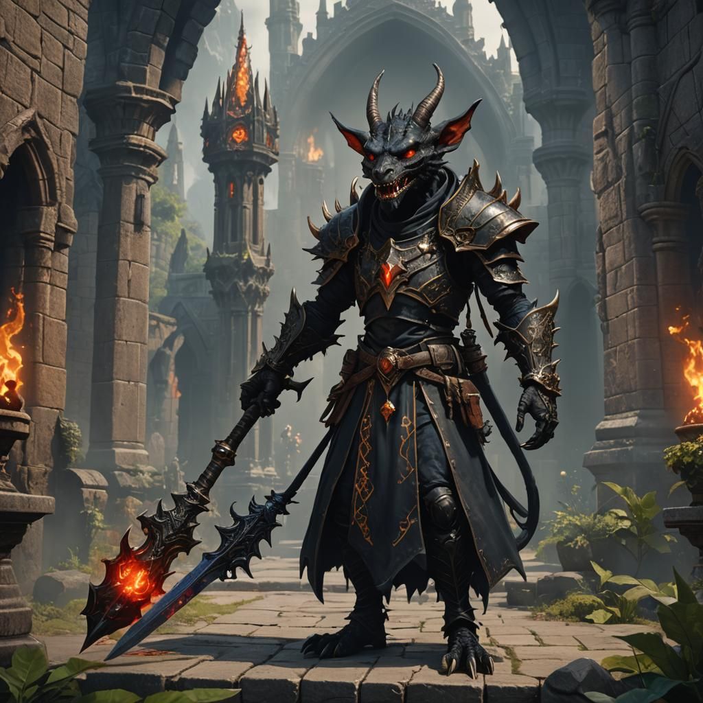 Dark Fantasy Cleric Concept Art in Detailed Matte Painting S...