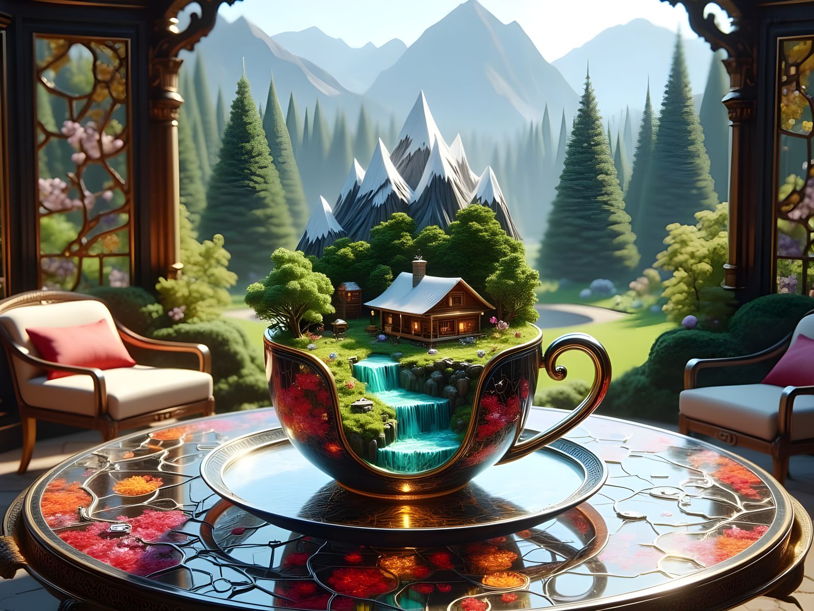 Miniature Ecosystem in a Tea-Cup Wonderland