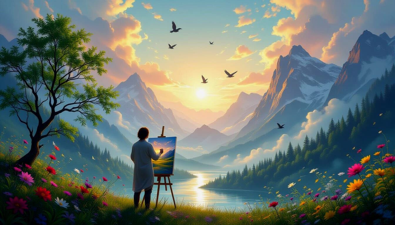 Artist Creates Living Landscape From Ethereal Canvas