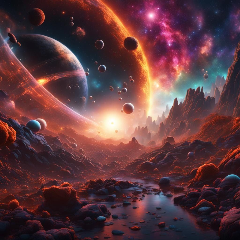 Time Reversal Through a Galaxy in Fantasy Art